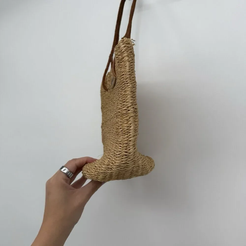 Esprit Vintage Jute Natural Bag Handle Summer Cottage Leather Handle - Picture 5 of 11